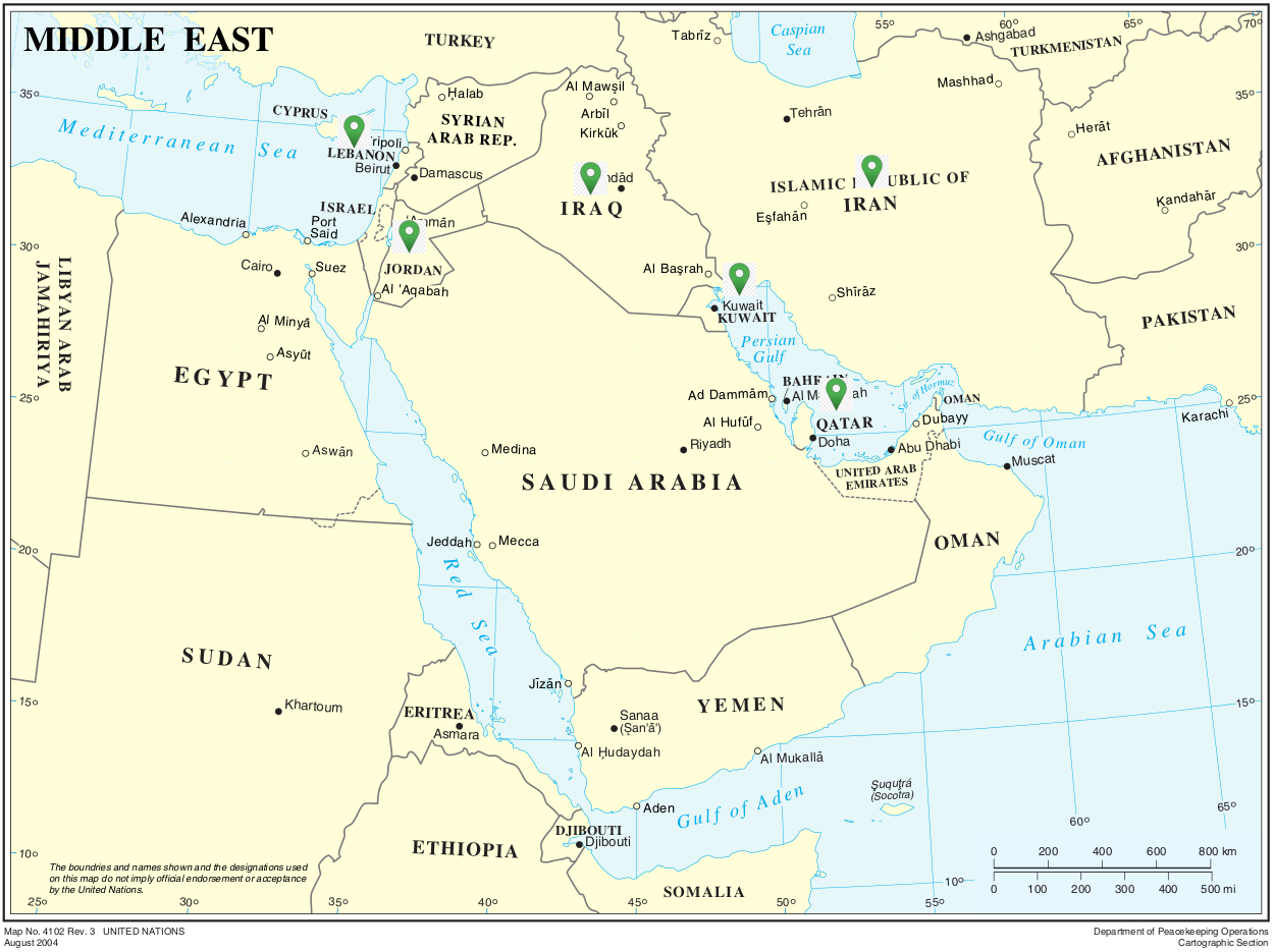 landkarte mittlerer osten mak